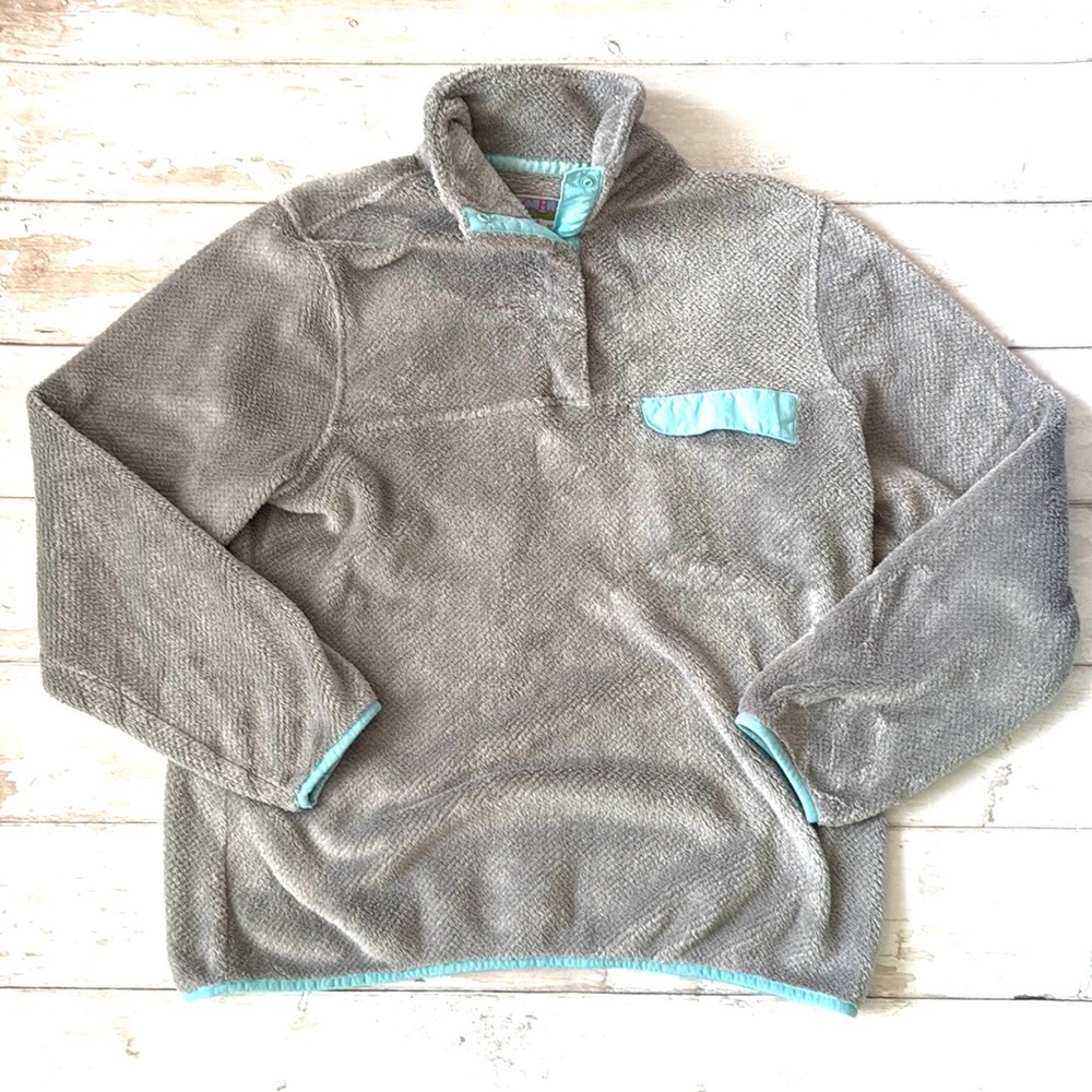 Jachs Cabin S/M Womens Fleece Jacket Sweater Gray Blue Color Size Small